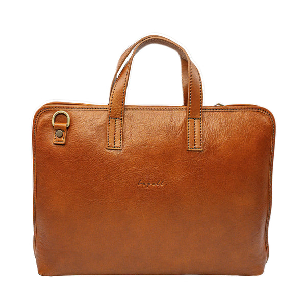 Jetzt Entdecken: Filigrane Aktentasche Pietro aus pflanzlich gegerbtem Leder - Handgefertigt in Italien