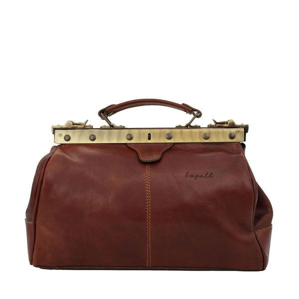 Jetzt Entdecken: bupell Arzttasche Davide - Marrone aus pflanzlich gegerbtem Leder - Handmade in Italy -