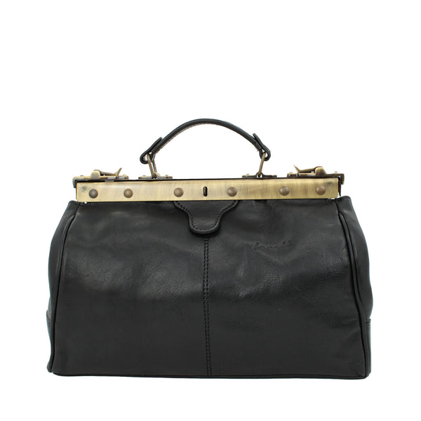 Jetzt Entdecken: bupell Arzttasche Davide - Nero aus pflanzlich gegerbtem Leder - Handmade in Italy -