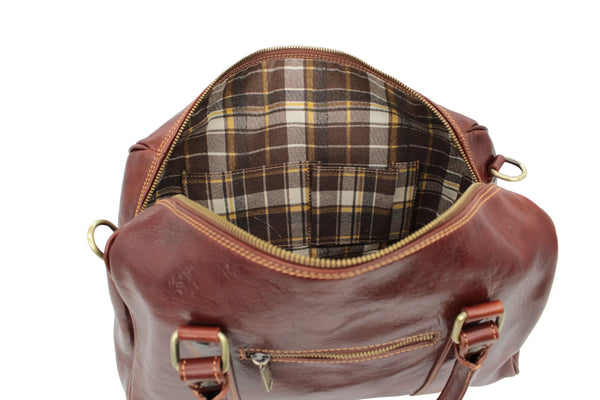 bupell Henkeltasche Gabriella aus pflanzlich gegerbten Leder - Handgemacht in Italien