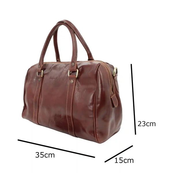 bupell Henkeltasche Gabriella aus pflanzlich gegerbten Leder - Handgemacht in Italien