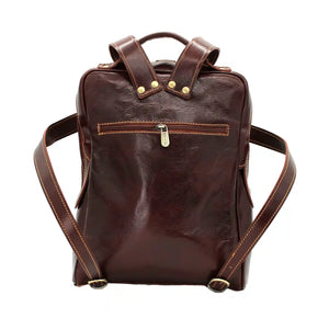 bupell Rucksack Priscilla aus zertifiziertem pflanzlich gegerbten Leder - Handgemacht in Italien
