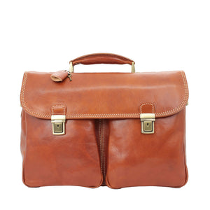 Jetzt Entdecken: bupell Aktentasche Guglielmo  - Cuoio aus pflanzlich gegerbtem Leder - Handmade in Italy -