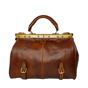 Jetzt Entdecken: Arzttasche/Hebammentasche Michele aus pflanzlich gegerbtem Leder - Handgefertigt in Italien