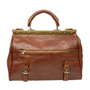bupell Arzttasche/Hebammentasche Michele aus zertifiziertem pflanzlich gegerbten Leder - Handgemacht in Italien