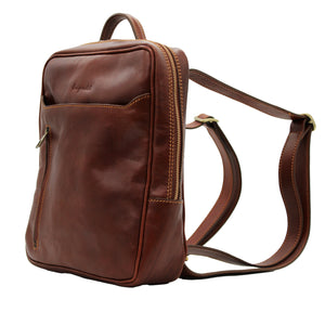 bupell Rucksack Alberta aus zertifiziertem pflanzlich gegerbten Leder - Handgemacht in Italien