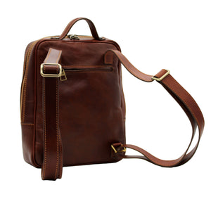 bupell Rucksack Alberta aus zertifiziertem pflanzlich gegerbten Leder - Handgemacht in Italien