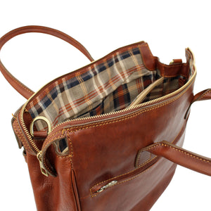 bupell Handtasche/Aktentasche Tiziana aus zertifiziertem pflanzlich gegerbten Leder - Handgemacht in Italien