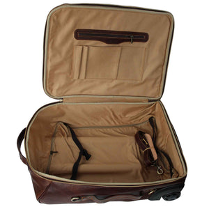 bupell Reisetasche/Trolley Gigi  aus zertifiziertem pflanzlich gegerbten Leder - Handgemacht in Italien