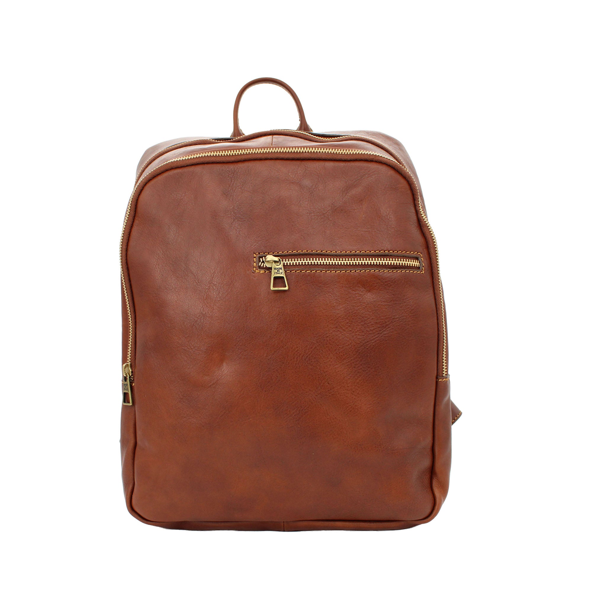 Jetzt Entdecken: bupell Rucksack mit Laptopfach Dante aus pflanzlich gegerbtem Leder - Handmade in Italy