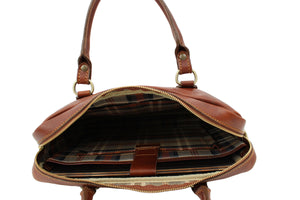 bupell Aktentasche/Laptoptasche Mattia aus zertifiziertem pflanzlich gegerbten Leder - Handgemacht in Italien