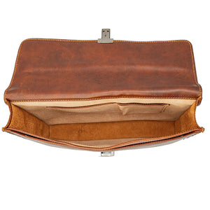 bupell Aktentasche Alfonso aus zertifiziertem pflanzlich gegerbten Leder - Handgemacht in Italien