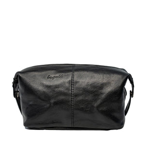 Jetzt Entdecken: Kulturtasche Mimmo aus pflanzlich gegerbtem Leder - Handgefertigt in Italien