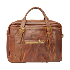 Jetzt Entdecken: Aktentasche Tosco aus pflanzlich gegerbtem Leder - Handgefertigt in Italien