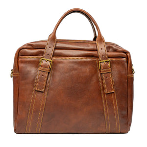 bupell Aktentasche Tosco aus zertifiziertem pflanzlich gegerbten Leder - Handgemacht in Italien