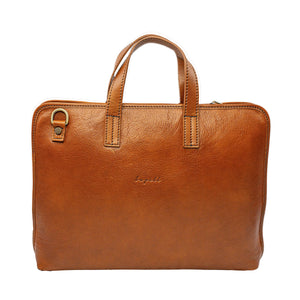 Jetzt Entdecken: Filigrane Aktentasche Pietro aus pflanzlich gegerbtem Leder - Handgefertigt in Italien