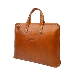 bupell Filigrane Aktentasche Pietro aus zertifiziertem pflanzlich gegerbten Leder - Handgemacht in Italien