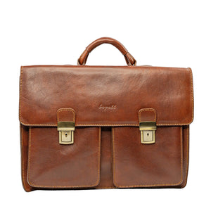 Jetzt Entdecken: Aktentasche Giacomo aus pflanzlich gegerbtem Leder - Handgefertigt in Italien