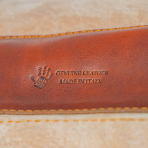 bupell Aktentasche/Messenger Ernesto aus zertifiziertem pflanzlich gegerbten Leder - Handgemacht in Italien