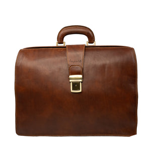 Jetzt Entdecken: Aktentasche Salvatore aus pflanzlich gegerbtem Leder - Handgefertigt in Italien