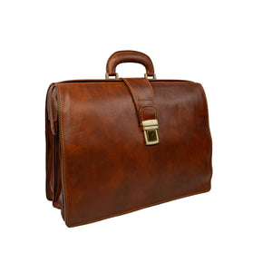 bupell Aktentasche Salvatore aus zertifiziertem pflanzlich gegerbten Leder - Handgemacht in Italien