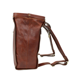 bupell Arzttasche/Rucksack Carmine aus zertifiziertem pflanzlich gegerbten Leder - Handgemacht in Italien