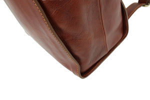 bupell Arzttasche/Rucksack Carmine aus zertifiziertem pflanzlich gegerbten Leder - Handgemacht in Italien