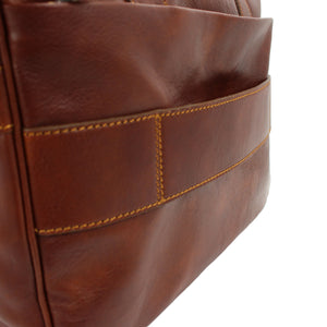 bupell Aktentasche/Laptoptasche Clemente aus zertifiziertem pflanzlich gegerbten Leder - Handgemacht in Italien