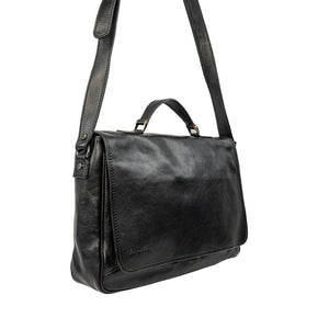 bupell Aktentasche/messenger Paolo aus zertifiziertem pflanzlich gegerbten Leder - Handgemacht in Italien