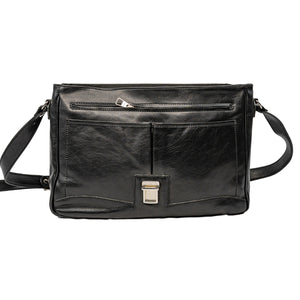 bupell Aktentasche/messenger Paolo aus zertifiziertem pflanzlich gegerbten Leder - Handgemacht in Italien