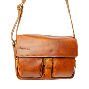 Jetzt Entdecken: Schultertasche Carlotta aus pflanzlich gegerbtem Leder - Handgefertigt in Italien