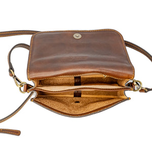 bupell Crossbody/Schultertasche Cinzia aus zertifiziertem pflanzlich gegerbten Leder - Handgemacht in Italien