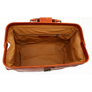 bupell Arzttasche Lino aus zertifiziertem pflanzlich gegerbten Leder - Handgemacht in Italien