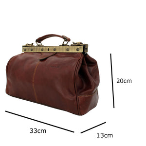 bupell Arzttasche Davide aus zertifiziertem pflanzlich gegerbten Leder - Handgemacht in Italien