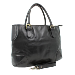 bupell Shopper/Schultertasche Mira aus pflanzlich gegerbten Leder - Handgemacht in Italien