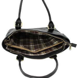 bupell Shopper/Schultertasche Mira aus pflanzlich gegerbten Leder - Handgemacht in Italien