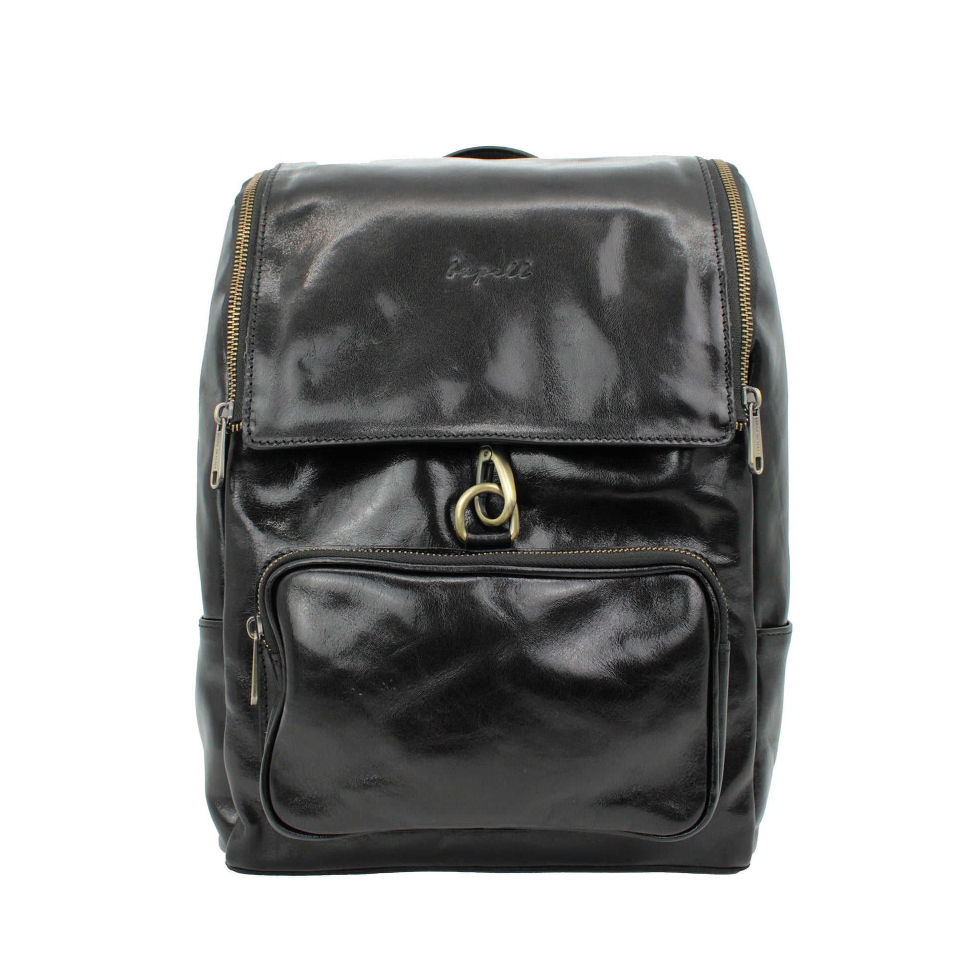 Jetzt Entdecken: bupell Rucksack Gianni  - Nero aus pflanzlich gegerbtem Leder - Handmade in Italy -