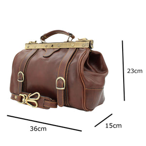 bupell Arzttasche Vico aus zertifiziertem pflanzlich gegerbten Leder - Handgemacht in Italien