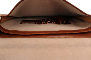 bupell Aktentasche Damaso aus zertifiziertem pflanzlich gegerbten Leder - Handgemacht in Italien