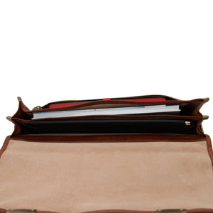 bupell Aktentasche Damaso aus zertifiziertem pflanzlich gegerbten Leder - Handgemacht in Italien