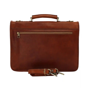 bupell Aktentasche Bosco aus zertifiziertem pflanzlich gegerbten Leder - Handgemacht in Italien